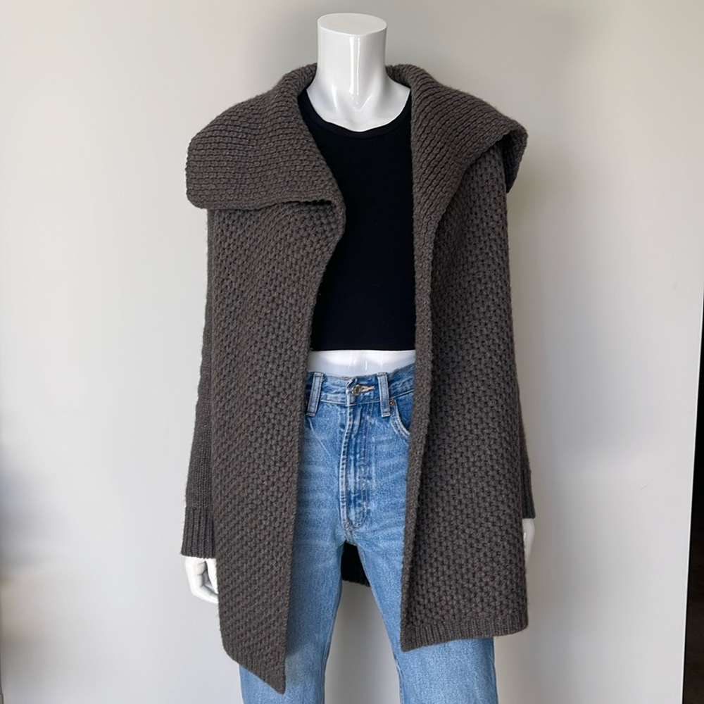 VINCE Honeycomb Yak/Wool Cardigan Coat